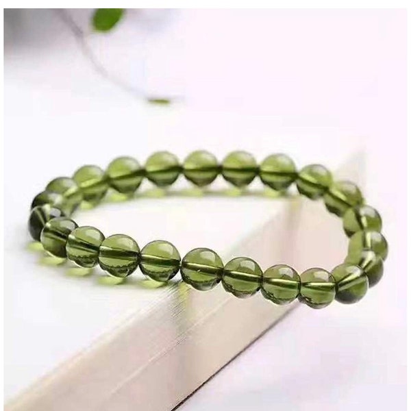 Moldavite bracelet, Czech Republic Genuine moldavite Protection from Negative thoughts and Energy