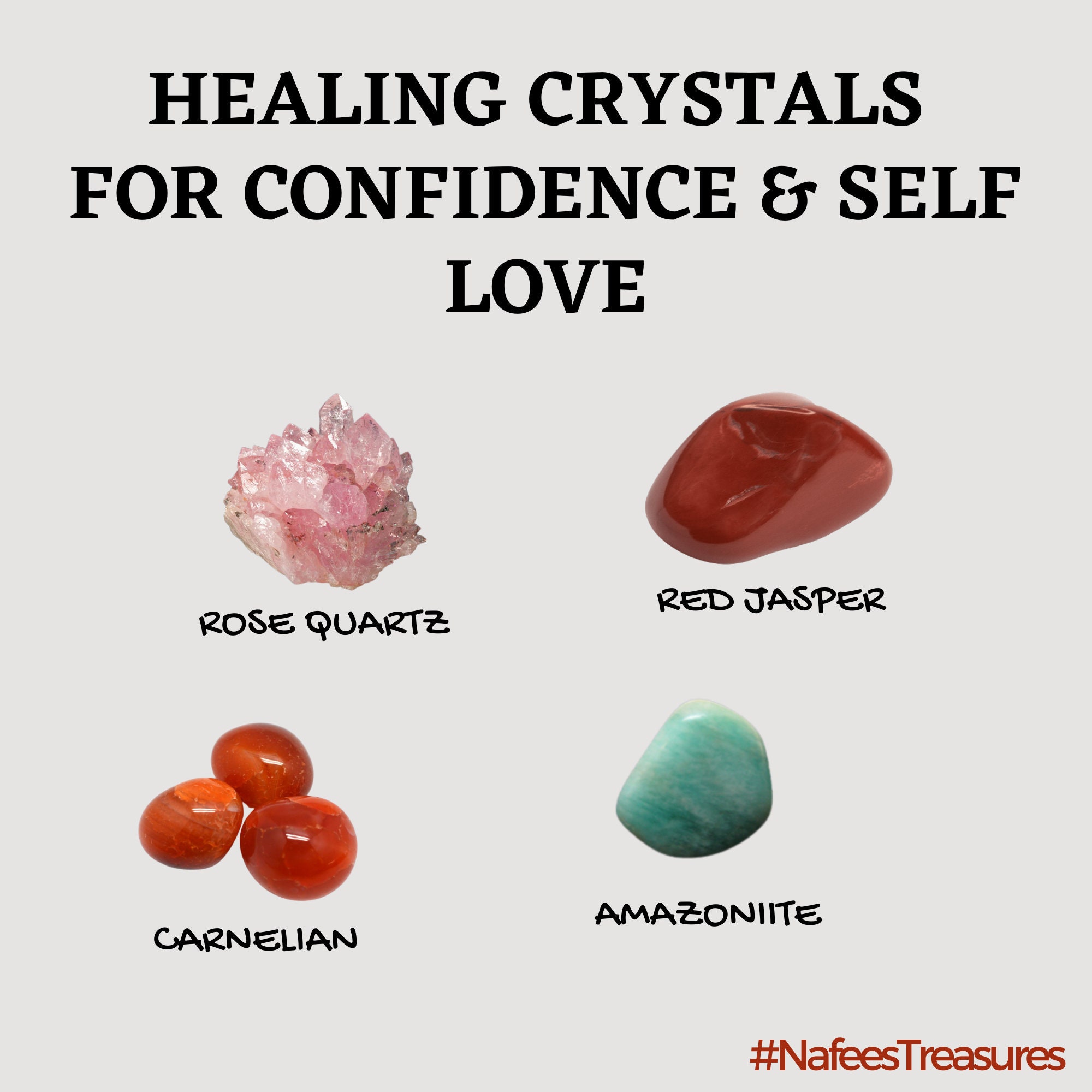 Healing Crystals for Confidence & Self Love Custom Gemstone Etsy