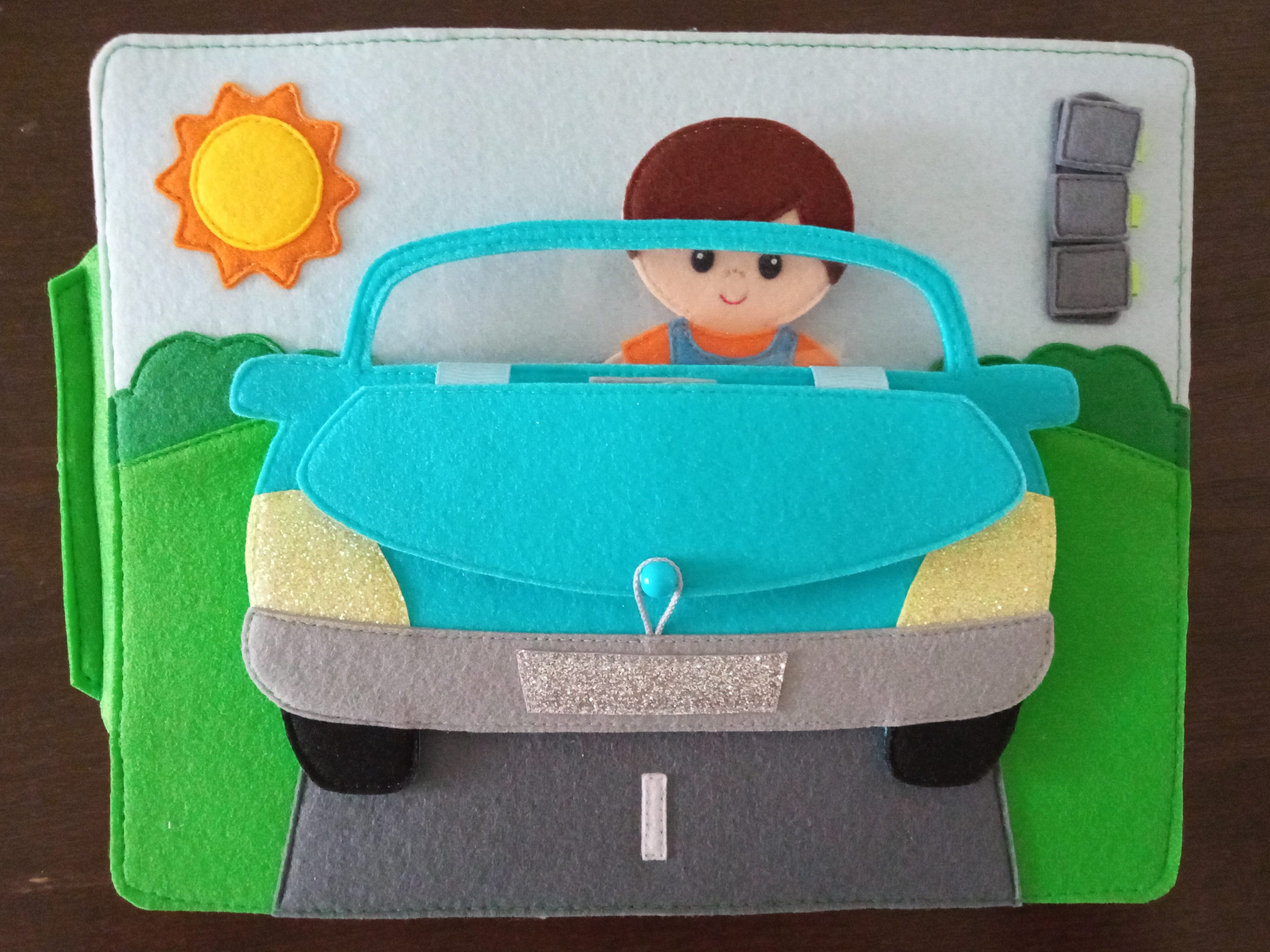 Felt Build a Car, Things That Go Quiet Book PATTERN 