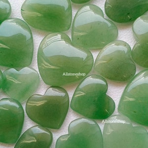 Natural Green Jade - Heart Shape - Green Jade Heart - Heart Gemstone - Gemstone Lot - Loose Stone - Natural Stone