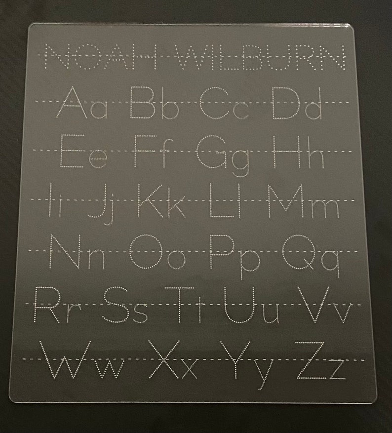 Acrylic Dry Erase Abc Practice Board Etsy