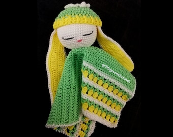 Patrón de ganchillo peluche plano conejo amigurumi