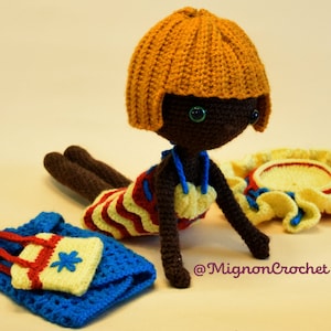 Amigurumi Doll crochet pattern at the beach