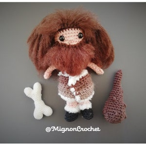 caveman crochet pattern boy doll man doll prehistoric amigurumi