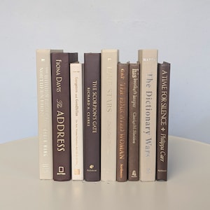 Brown Decorative Book Set: Modern Home Decor, Wedding Centerpiece