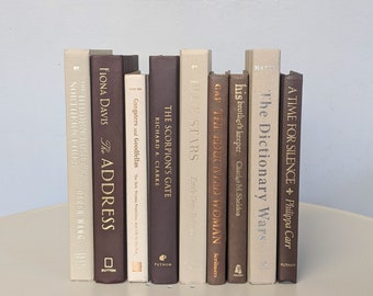 Brown Decorative Book Set: Modern Home Decor, Wedding Centerpiece