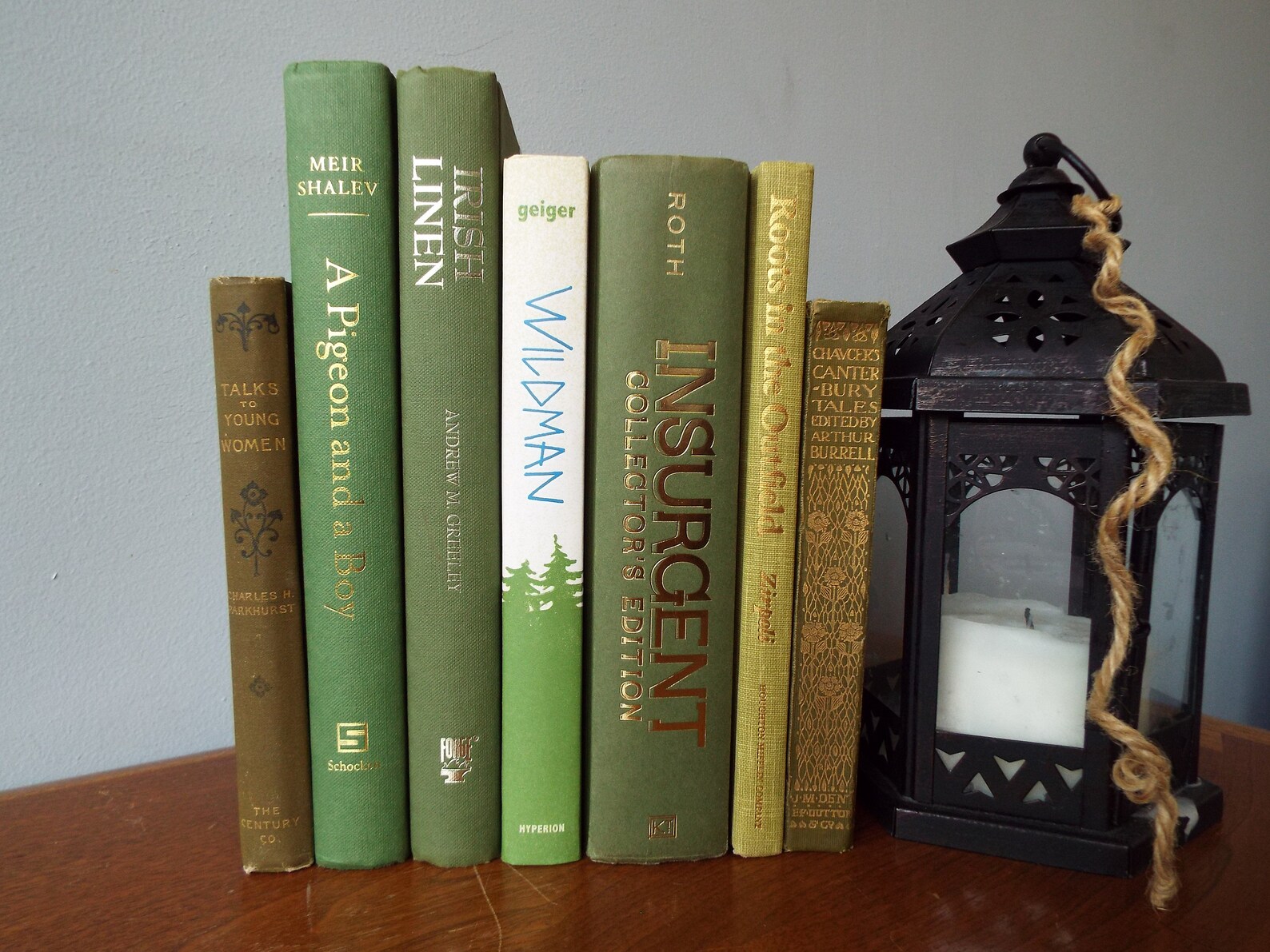 Green Decorative Book Set Antique Books Vintage Book Etsy