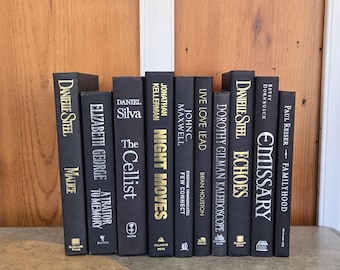 Modern Decorative Books: Black, Silver & Gold Book Décor