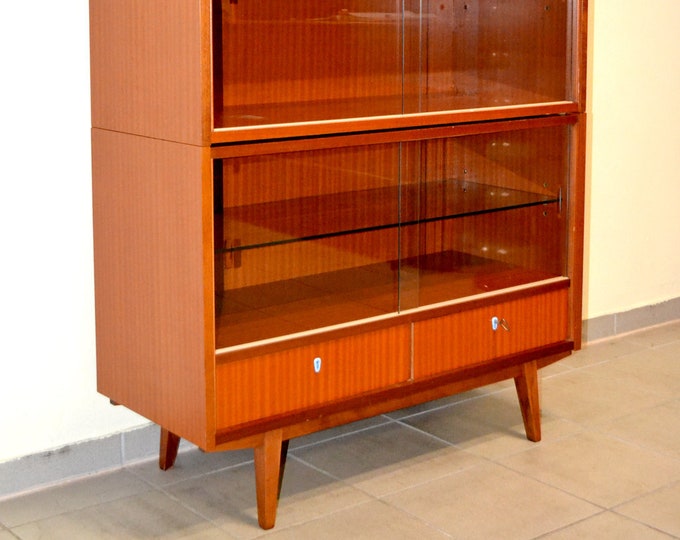 Showcase 60s Vintage Display Case Dresser Mid Etsy