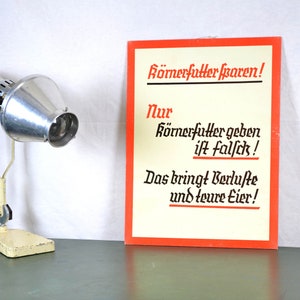 alte Lehrtafel zur Geflügelzucht 20er 30er Schultafel Image Wandtafel Vintage Design Schulkarte Lehrmittel poultry Huhn chicken Deko