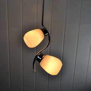Drupol Lamp Space Age 60s 70s Design Lamp overhead lamp Lights Glass Vintage glass Living room lamp Hanging lamp Chrome Ceiling lamp