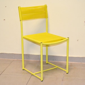 Giandomenico Belotti Alias Italy Spaghetti Chair High Chair 70s Vintage Design Kids Yellow Space Age MoMA Modern Art