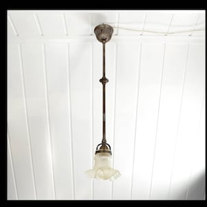 Ceiling lamp Art Nouveau glass 20s 1910 1920 lamp light country house vintage glass shade ceiling light brocante design