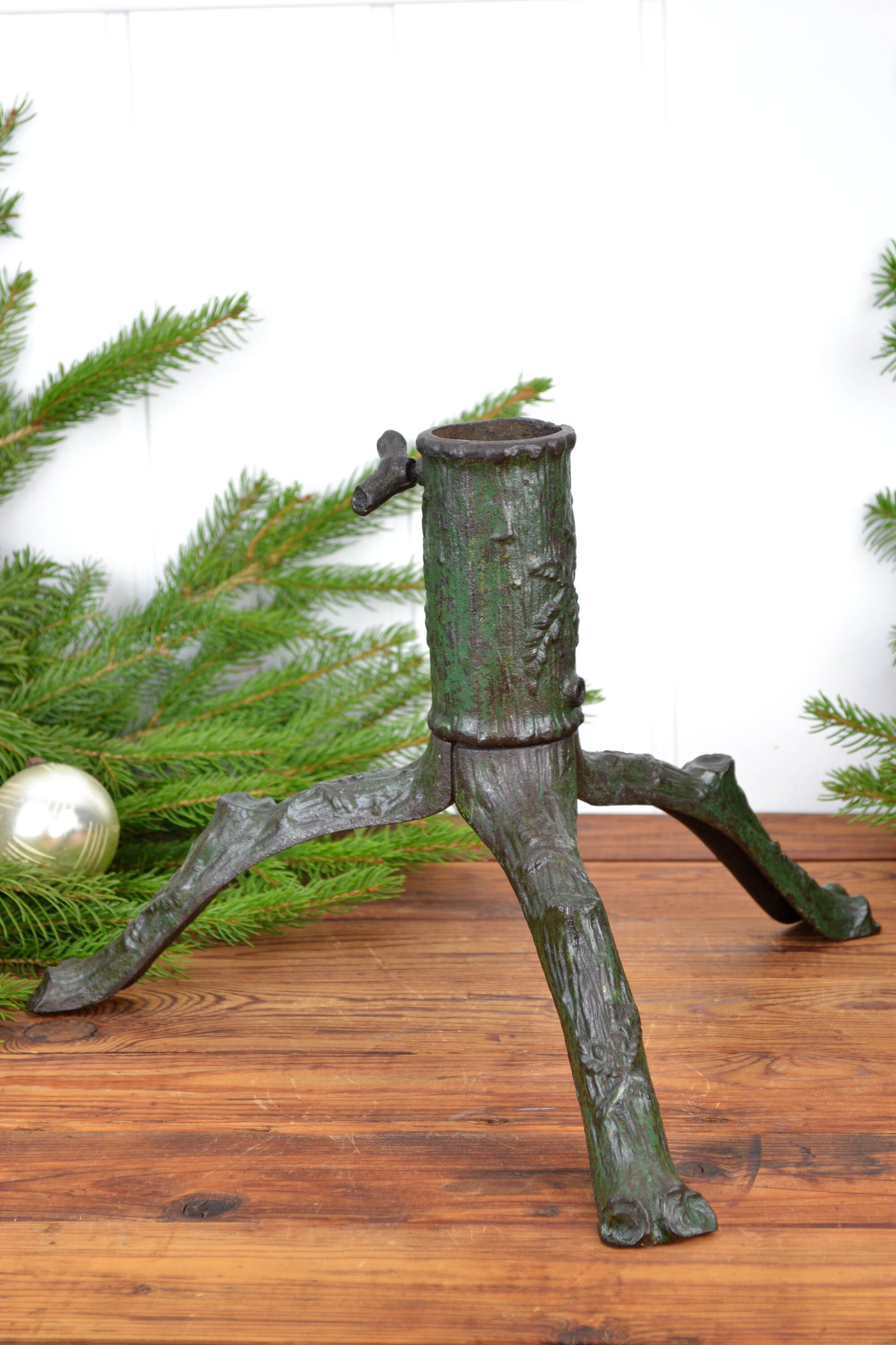 Christmas Tree Stands, Cast Iron, Shabby Chic, Xmas, 1900s, Art