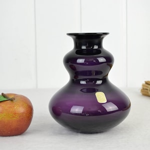 Vase VEB Glaswerk Resin Crystal Glass Vase Studio Glass 70s Glass Crystal Glass Flower Vase Flower Studio Vintage Design Space Pop Art Purple 60s