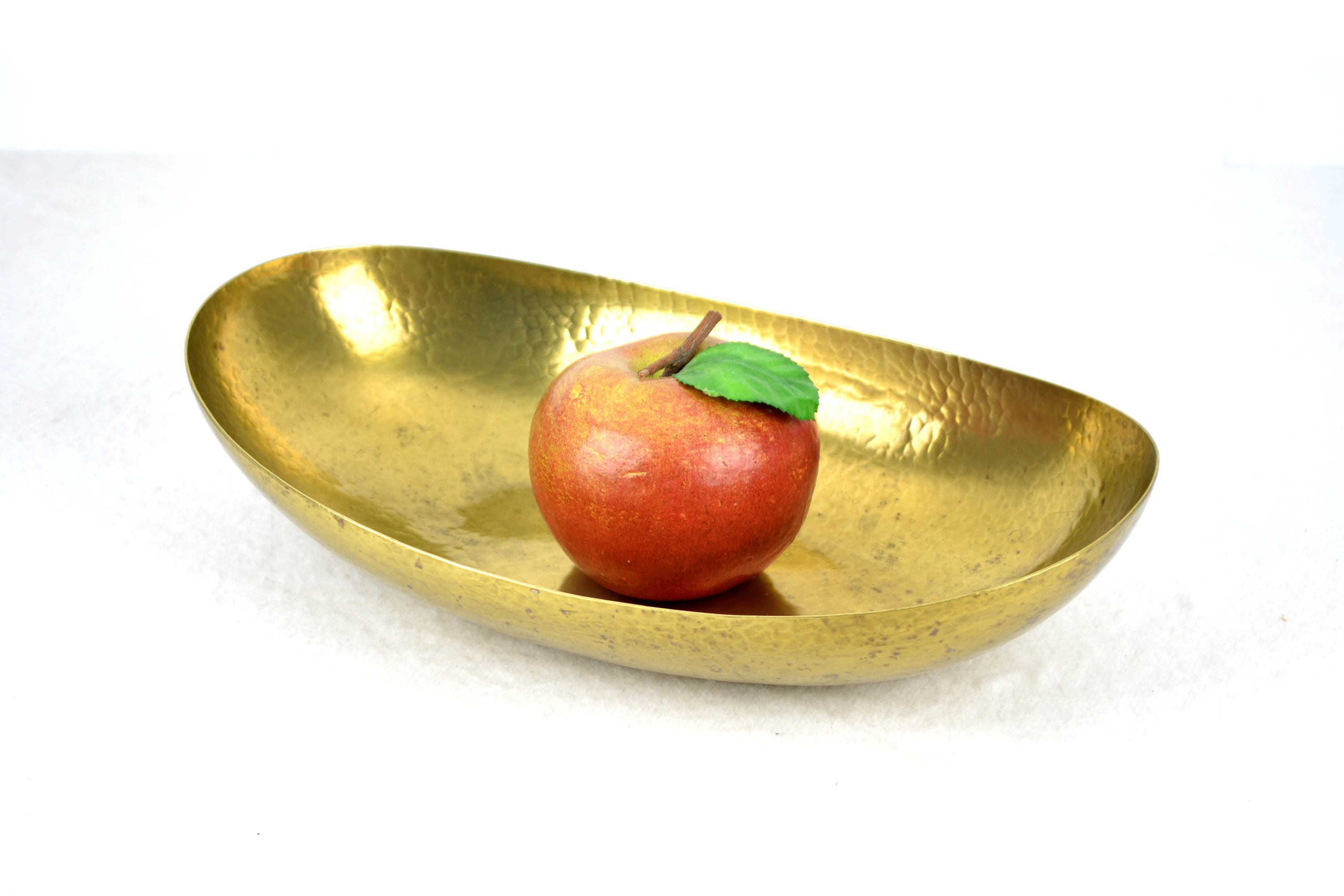 Coupe Décorative En Laiton - Forme Pomme - Assiette Déco Vintage