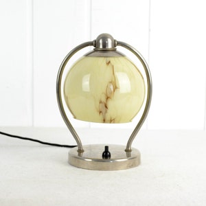 Art Deco table lamp wall lamp 30s marbled glass shade bedside lamp office lamp design light lamp desk glass