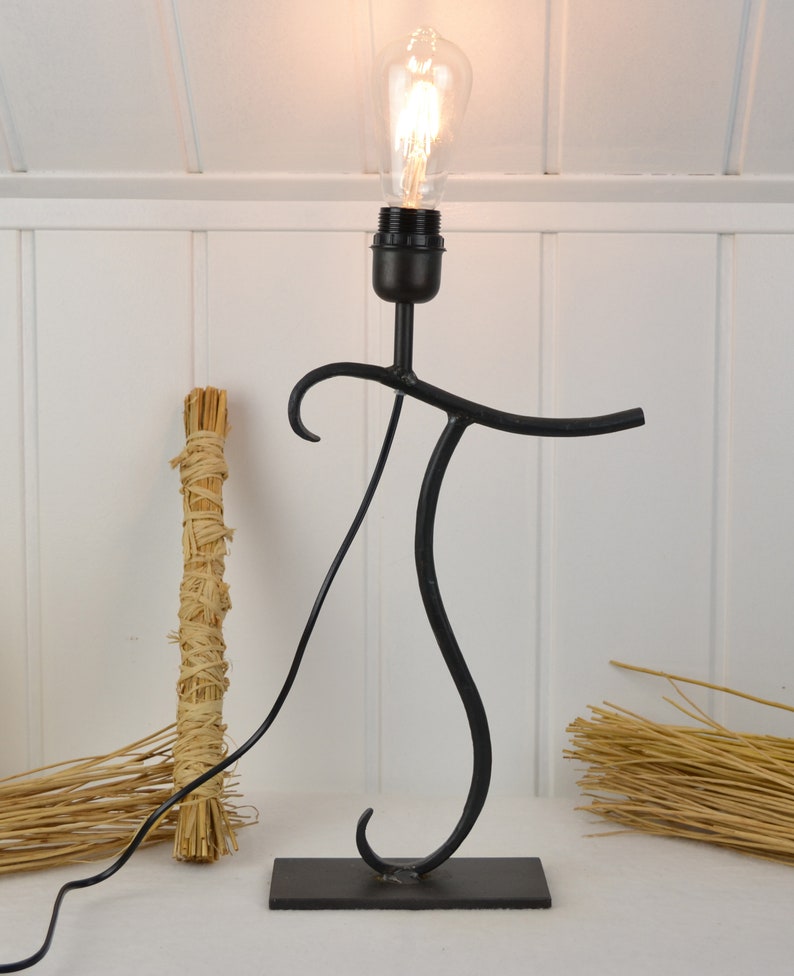 Table lamp T forged industrial design vintage lamp Table lamp lights industry forged factory Iron metal unique Eyecatcher Letter
