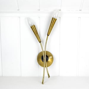 Wall lamp 50s 60s mid century design brass lamp rockabilly bag lamp vintage lamp kidney table era