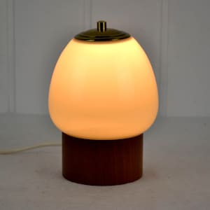 Table lamp 50s 60s teak wood lamp light bubble vintage design mid century modern retro ball light