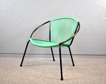 60s spaghetti chair lounge DDR mid century vintage design rockabilly 50s garden garden chair space retro mint green