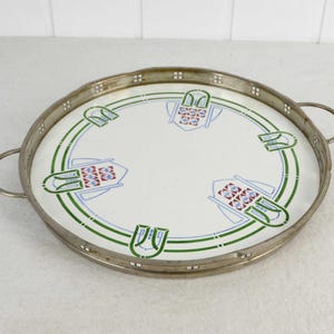 Cake plate geometric Art Nouveau around 1910 1920 cake plate cake plate pizza plate ceramic cake design pottery Art Nouveau