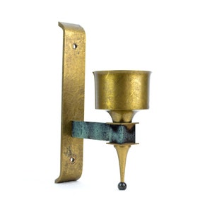 Wall candle holder 50s 60s mid century bronze candlestick candle holder wall sconce shabby chic nostalgia