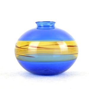 Lauscha glass vase thread glass 60s 70s assembly technology art glass glass glass vase studio glass hand-formed bimini glass assembly technology design