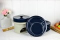 Fondue Set Rosenthal Studio Line Björn WIINBLAD Siena Blue Plate Design (Ø 35 cm) Chocolate Fondue Cheese Chocolate Pot 70s Space Age