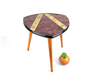 Flower bench kidney table Catalin surface by Kühler KG mid-century design 50s 60s flowers Rockabilly vintage flower table flower stool
