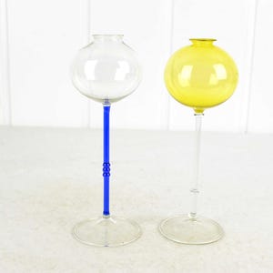 2 Lauscha glass vases 60s 70s assembly technology art glass glass vase studio glass hand-formed glass assembly technology design