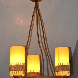 Design Deckenlampe 50er 60er Rockabilly mid century Lampe Leuchte ceiling lamp Lights german chandelier Vintage danish nostalgie rustaikal Bild 2