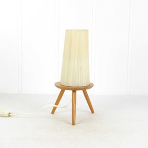 Table lamp DDR with raffia shade bag lamp lamp light design mid century table lamp Rockabilly 50s 60s bedside lamp