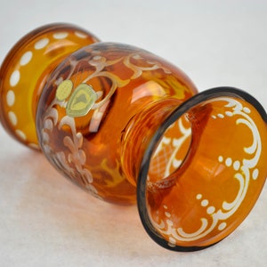 Alfred Taube Vase Glass Vase 50s 60s Handmade Glass Crystal Glass Flower Vase Vintage Design Retro Ground Decoration