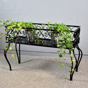GDR flower bench 60s 70s mid century design metal flower box flowers retro vintage flower table flower stool Furniture Brocante