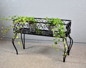 DDR flower bench 60s 70s mid century design metal flower box flowers retro vintage flower table flower stool furniture brocante
