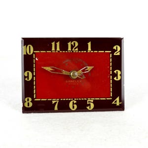 Art Deco table clock French SANCLEY St Claude Jr 30s 40s clock defect clockwork wall clock glass faceted brocante decoration mechanical