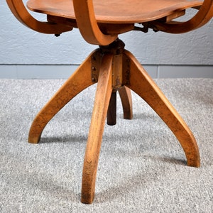 Ama Elastik factory chair DRGM 1930s German architect's chair industrial design chair factory vintage office chair desk chair image 8