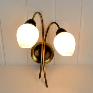 Wall lamp 50s 60s mid century design brass lamp rockabilly bag lamp vintage lamp kidney table era