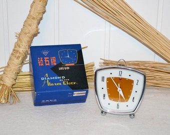 Diamond Alarm Clock Uhr Wecker 70er Shanghai China 1970 Design Space Age Dekoration Vintage 60er Vitrine Rarität