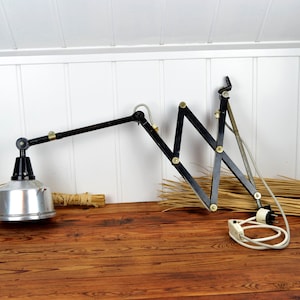 Midgard scissor lamp Curt Fischer wall lamp industrial design lamp light wall lamp light vintage brocante Bauhaus workshop 70s GDR