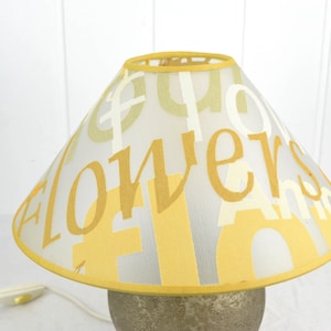 Lampshade for table lamps, letters, words, E27 socket, shade, lamp, table lamp, textile