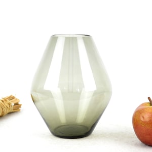 Vase Wilhelm Wagenfeld for WMF smoked glass glass vase studio glass 60s art glass glass brocante flower vase vintage design modern retro