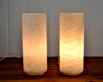 1 von 1 Alabaster Tischleuchte Zylinder Tischlampe Leuchte Lampe Kegelleuchte Design Vintage Marmor Modern Retro Nostalgie rustikal