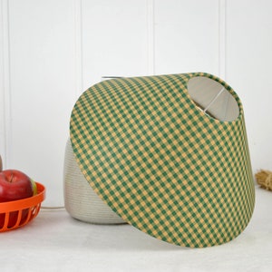 Paralume per lampade da tavolo papel a quadretti verdi in cartone portalampada E27 paralume lampada da tavolo shabby naturale