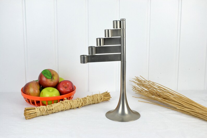 Design candlestick stainless steel candlestick candle holder 60s 70s chandelier candle holder candlestick space mid century space tulip foot