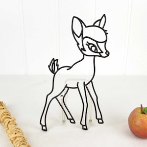 Bambi murale figura da parete anni '50 Topolino metà secolo raro rarità Walt Disney Francoforte brevetto di design design vintage silhouette decorazione