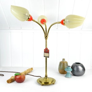rare mini floor lamp table lamp 50s lamp light design mid century Brocante living room table lamp bag lamp Rockabilly