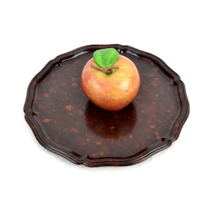 Bakelite Art Deco tray, 1930s/40s, brown marbled, vintage design, card holder, serving tray, Brocante marble