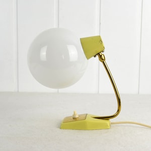 Tischlampe 60er 70er mid century Nachttischlampe Bürolampe Design Leuchte Lampe Schreibtisch Glasschirm Glas Bubble